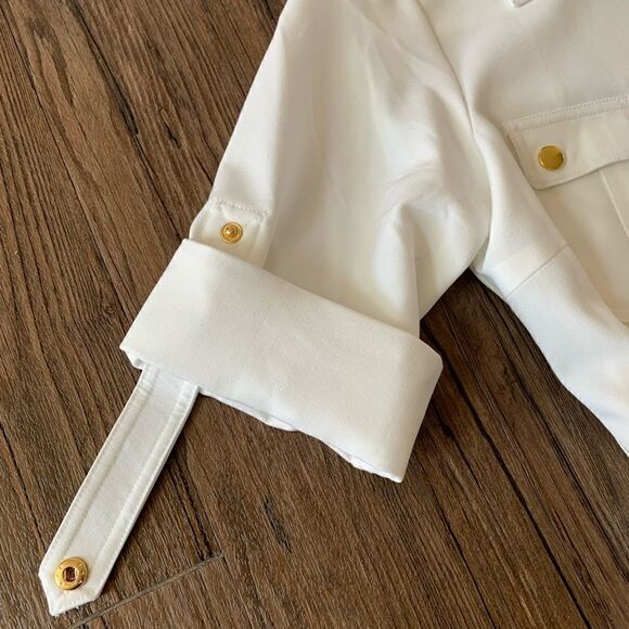 New Zip-Front Shirt Dress with Pockets & Belt - Picture 10 of 13
